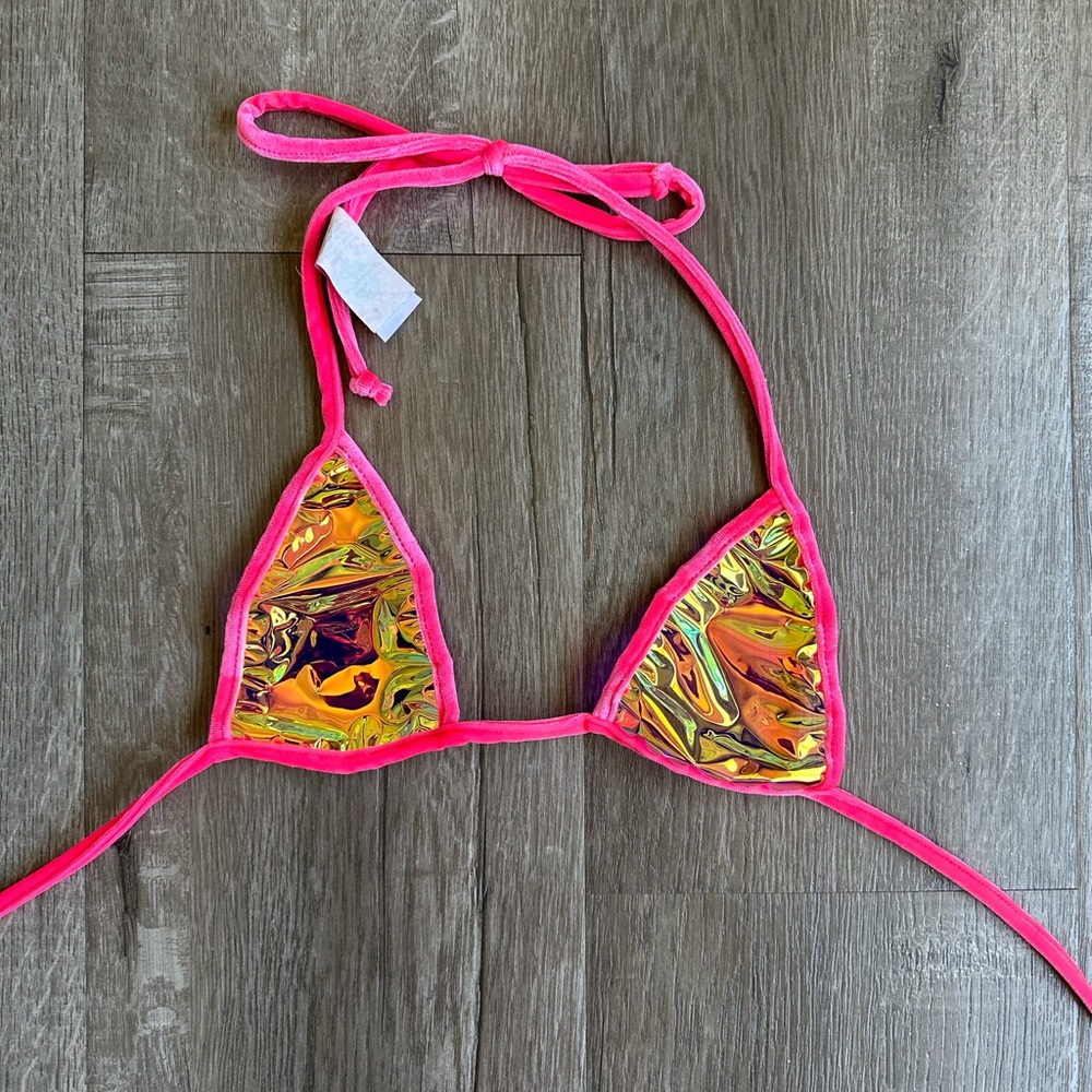 J Valentine reflective pink top